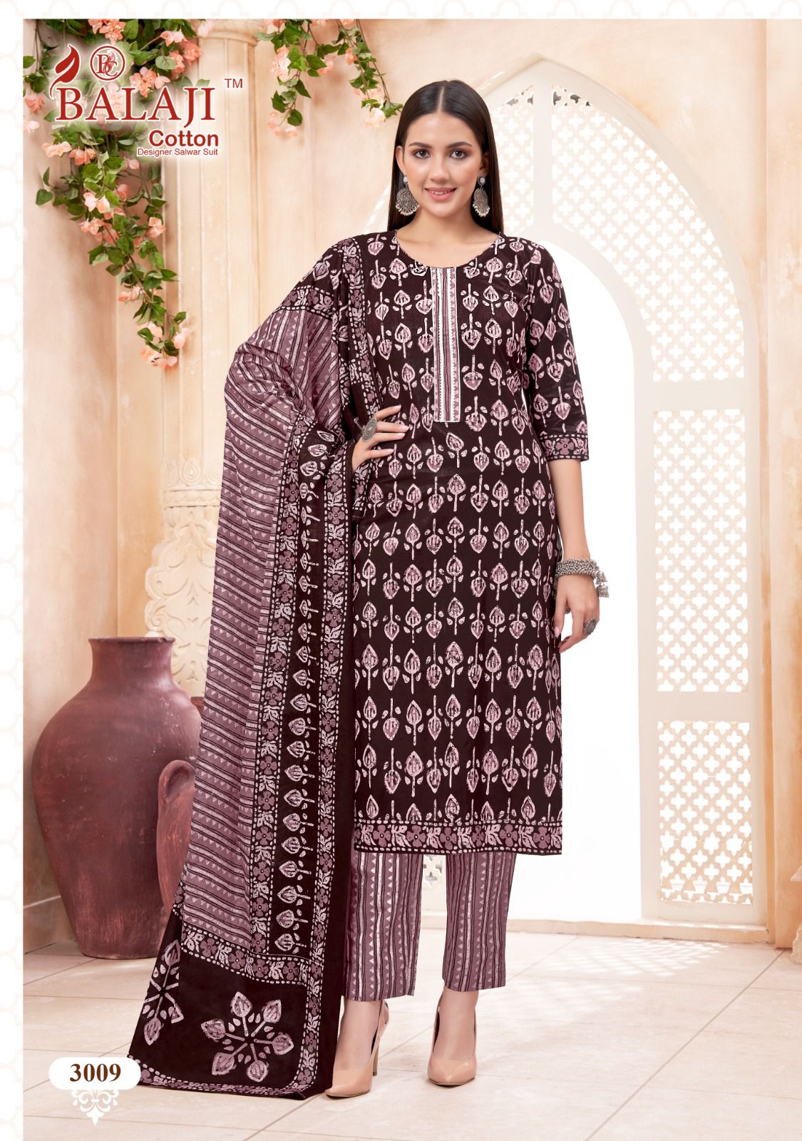 Balaji Battik Art Work Vol 3 Printed Cotton Dress Material Catalog